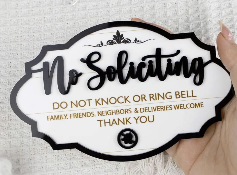 No Soliciting Sign